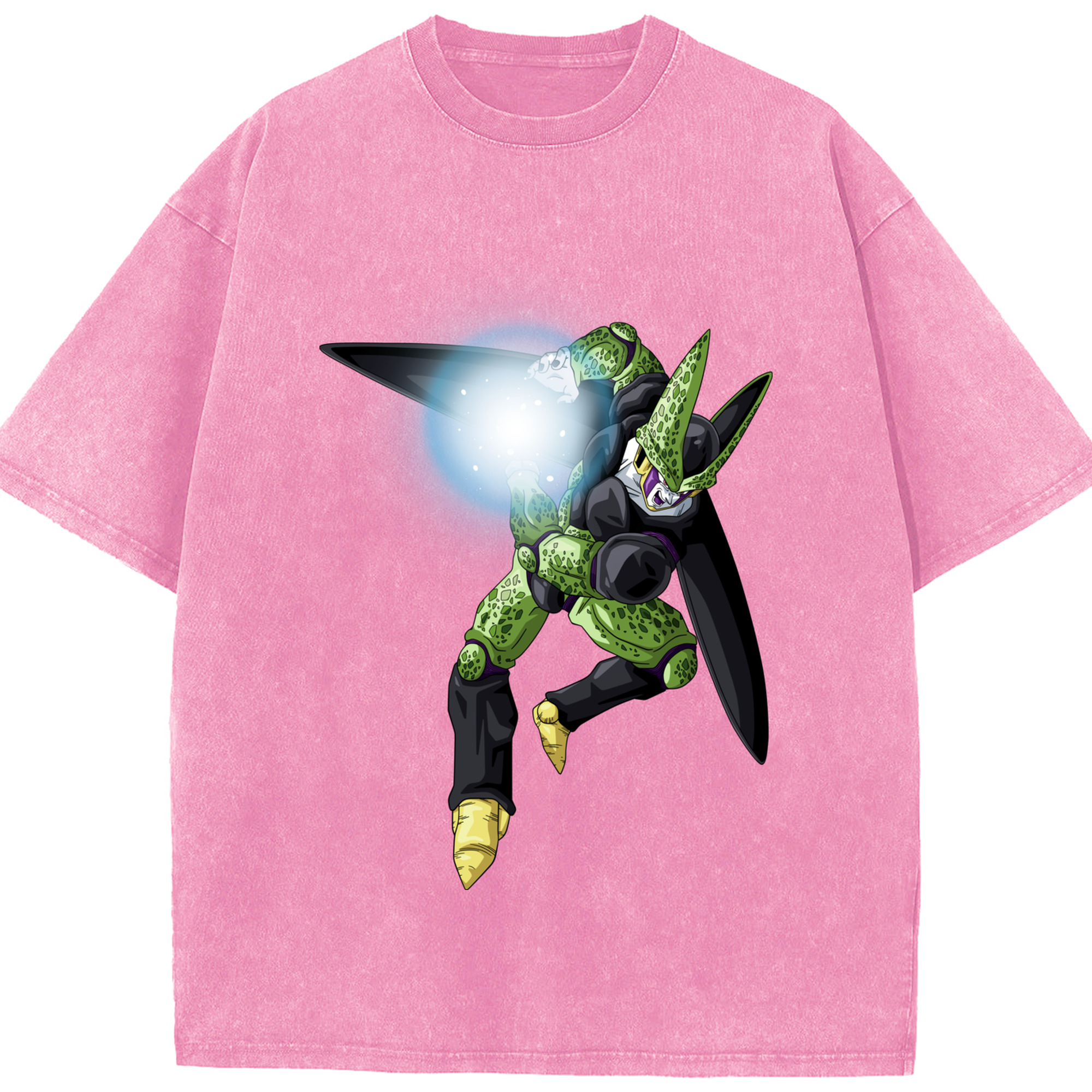 （画像用） ドラゴンボール セル DRAGON BALL Cell 綿100% ヴィンテージ風 半袖Tシャツ（フロントプリント）